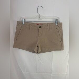 Y2K Beige Khaki Low Rise Indie Sleeze Short Shorts Women’s Size M-L